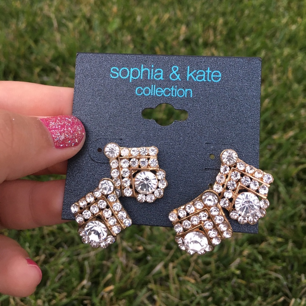 NWT Sofia and kate nice diamond earrings bundle